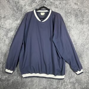 Lee Pullover Mens Extra Large Navy Blue Windbreaker Lightweight Vintage